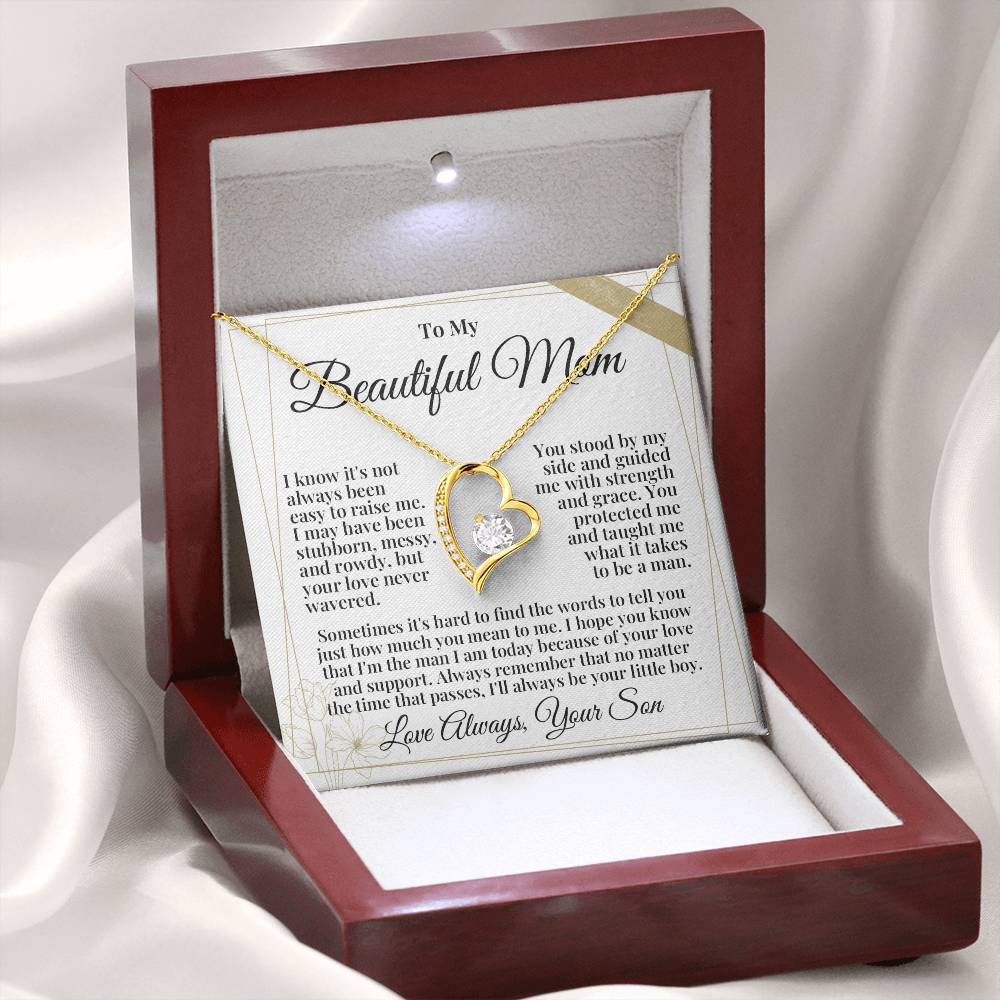 To My Mom (From Son) - Always Remember - Forever Love Necklace