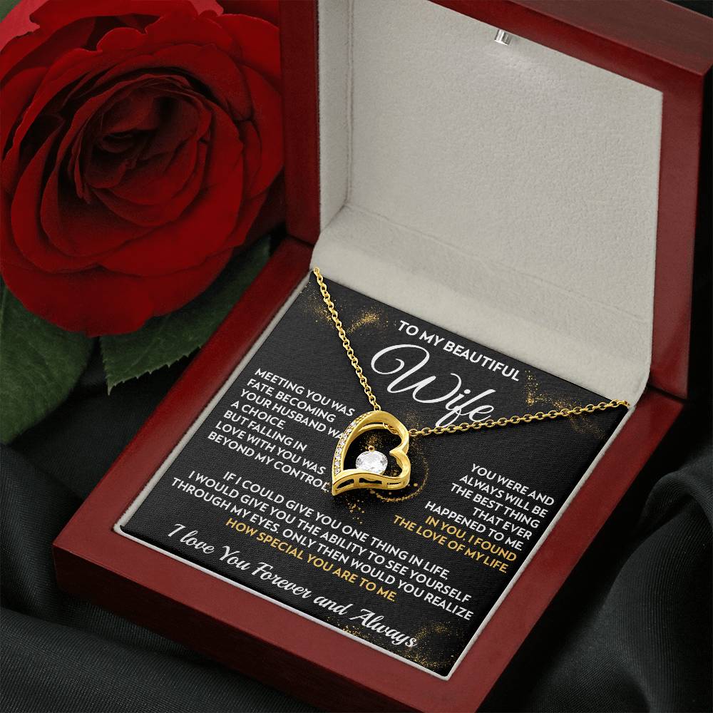 To My Wife - Fate - Forever Love Necklace