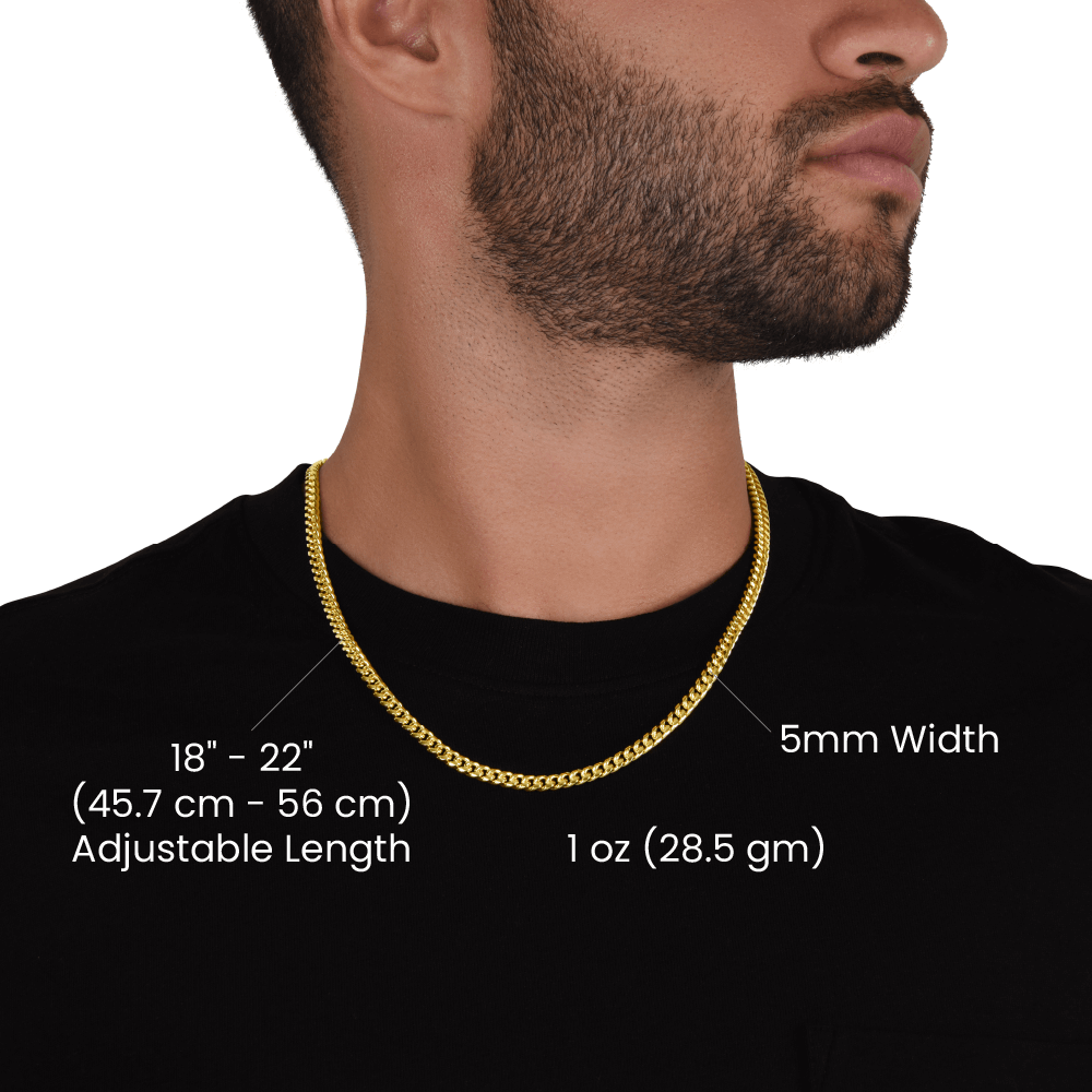 To My Son - Source Of Pride - Cuban Link Chain Necklace