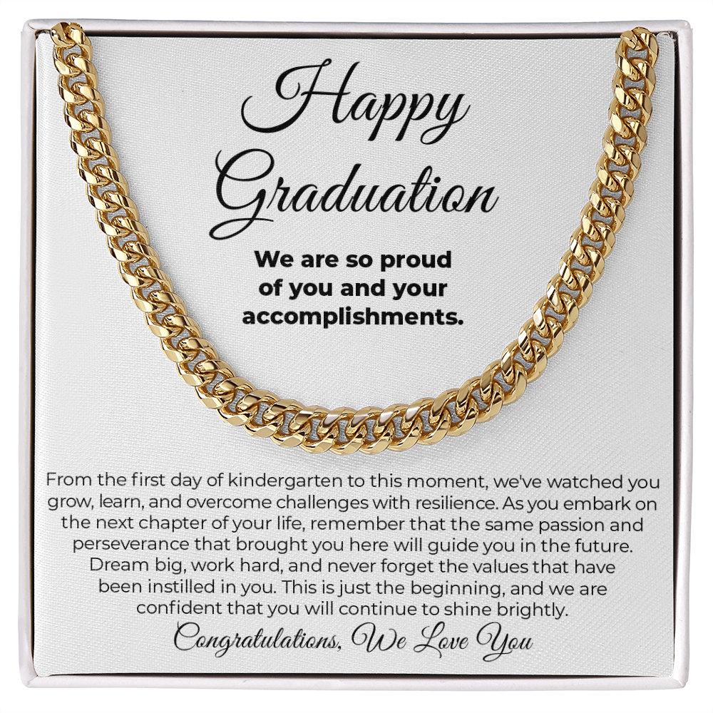 To Graduate - We Are So Proud - Cuban Link Necklace