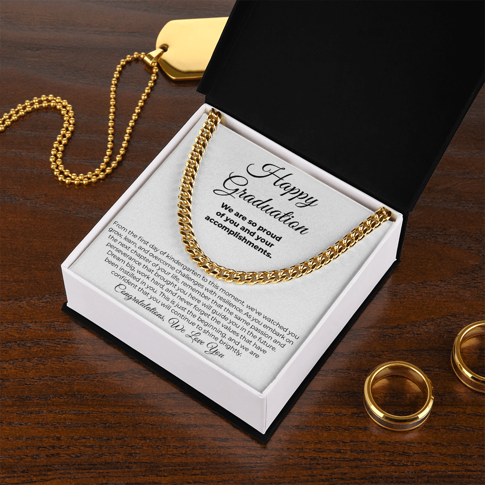 To Graduate - We Are So Proud - Cuban Link Necklace