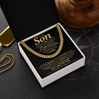 To My Son - Proudest Moment - Cuban Link Chain Necklace