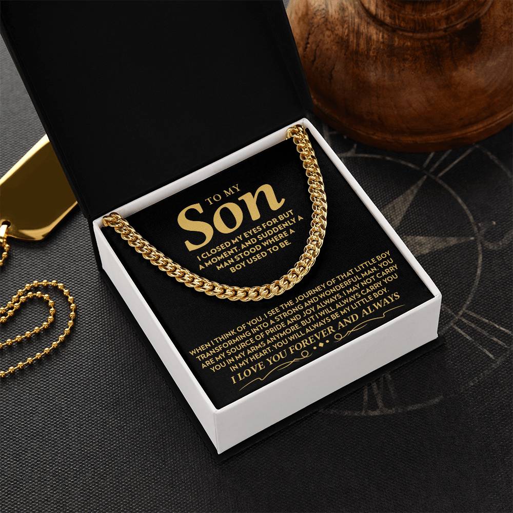 To My Son - Source Of Pride - Cuban Link Chain Necklace