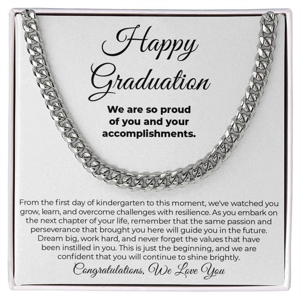 To Graduate - We Are So Proud - Cuban Link Necklace