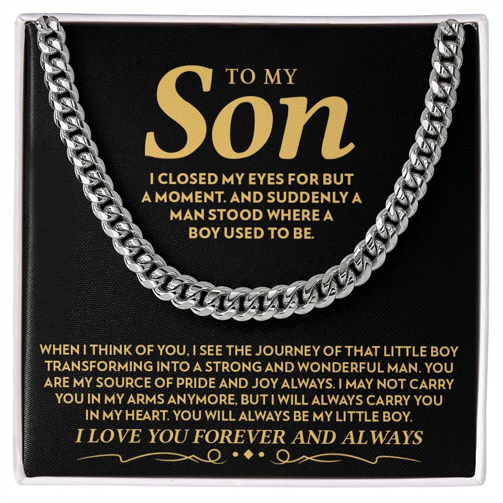 To My Son - Source Of Pride - Cuban Link Chain Necklace