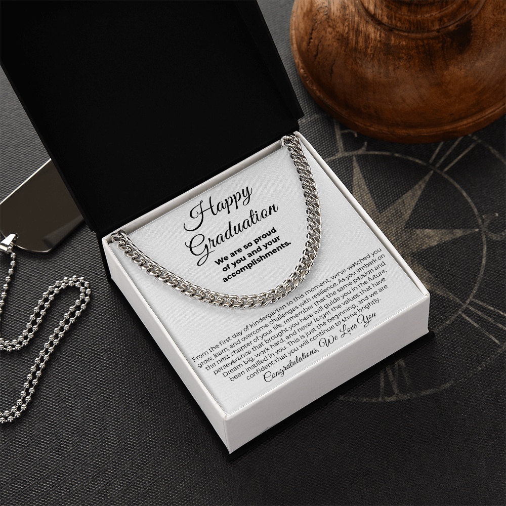 To Graduate - We Are So Proud - Cuban Link Necklace