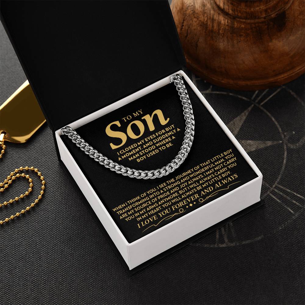 To My Son - Source Of Pride - Cuban Link Chain Necklace