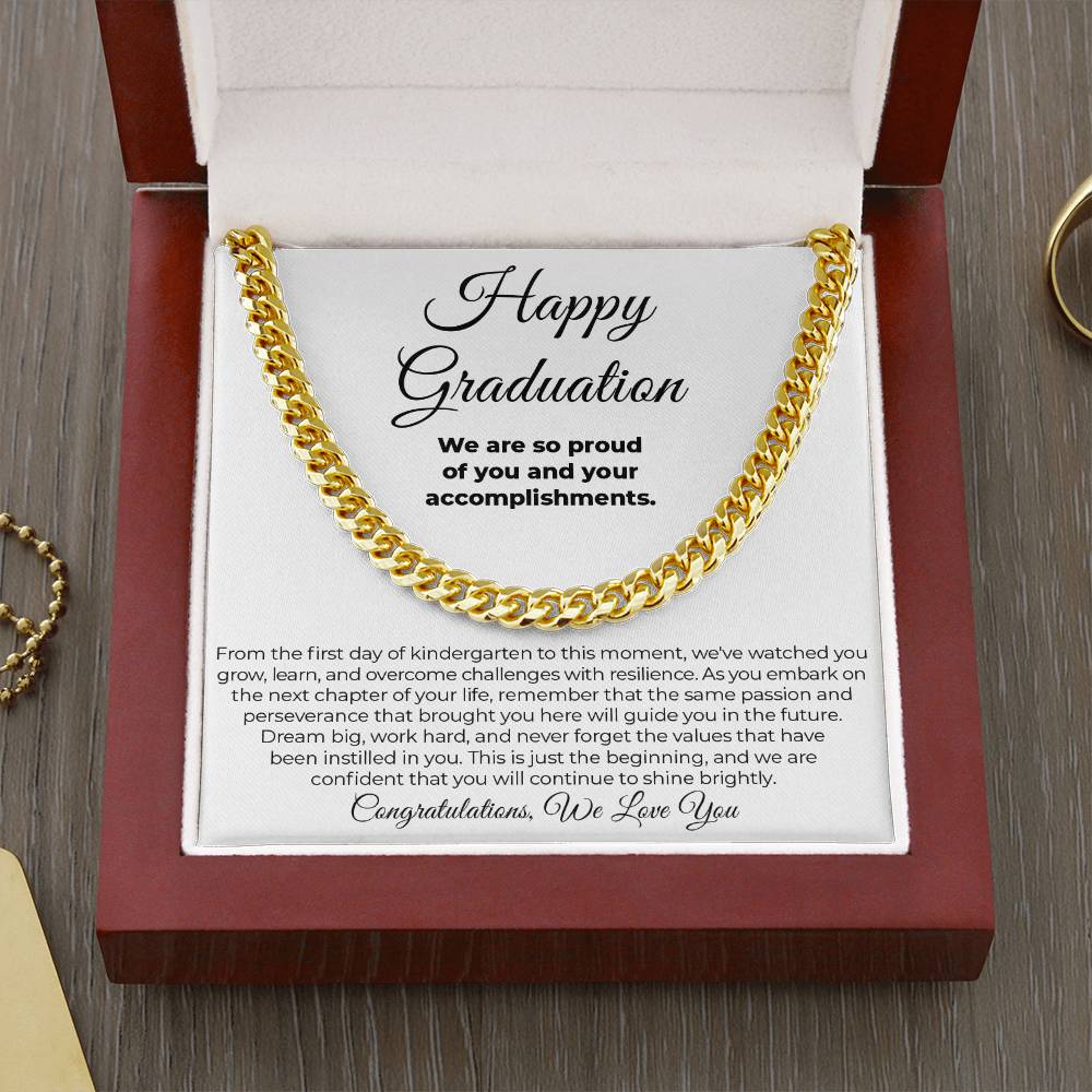To Graduate - We Are So Proud - Cuban Link Necklace