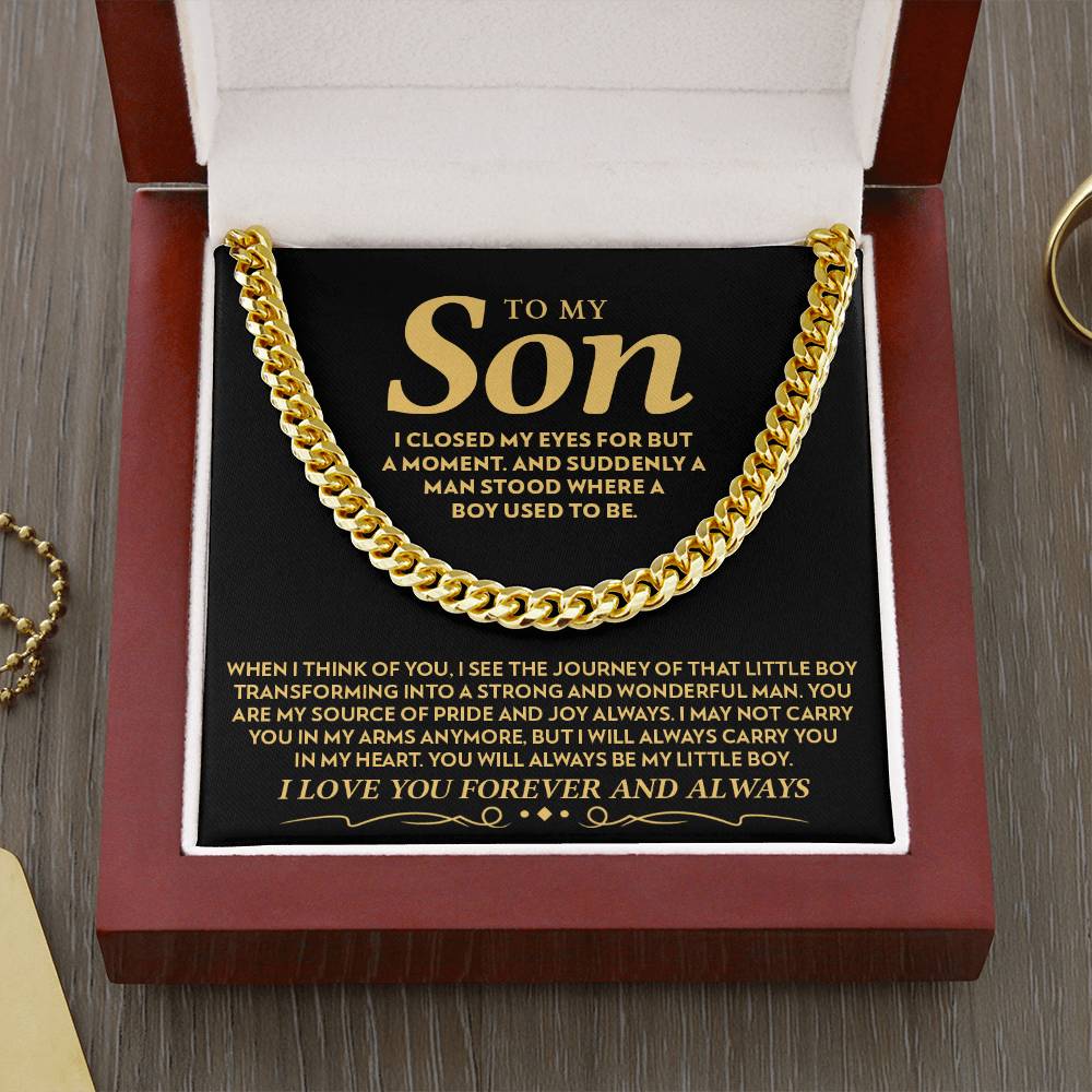 To My Son - Source Of Pride - Cuban Link Chain Necklace