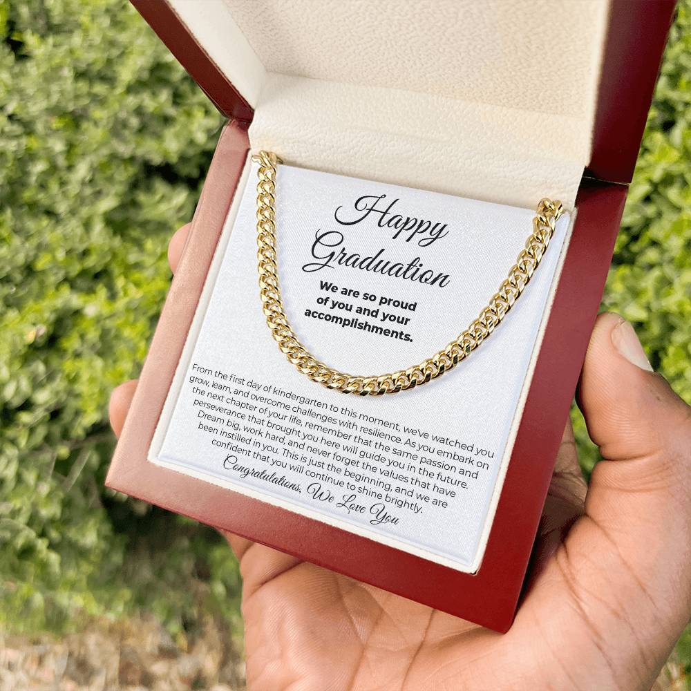 To Graduate - We Are So Proud - Cuban Link Necklace