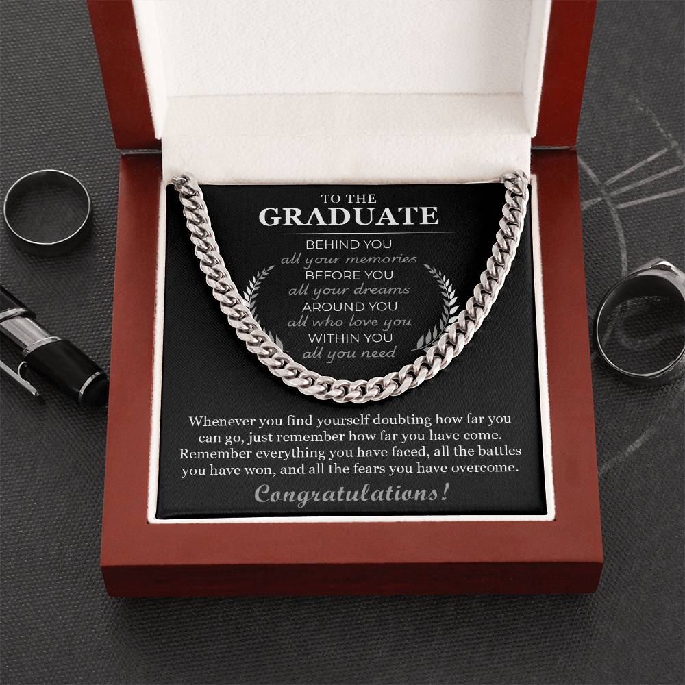 Graduation Gift for Him - Cuban Link Chain