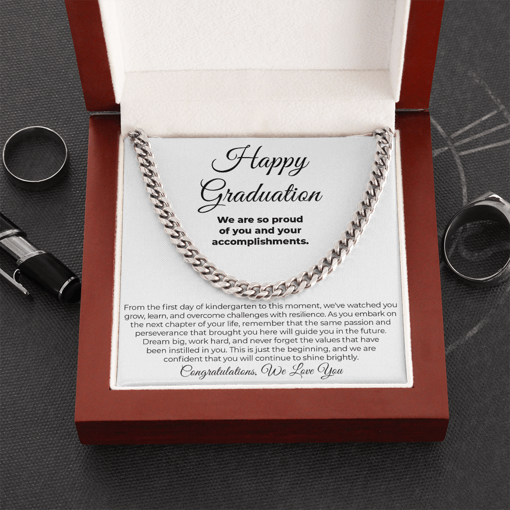 To Graduate - We Are So Proud - Cuban Link Necklace