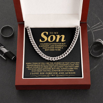 To My Son - Source Of Pride - Cuban Link Chain Necklace