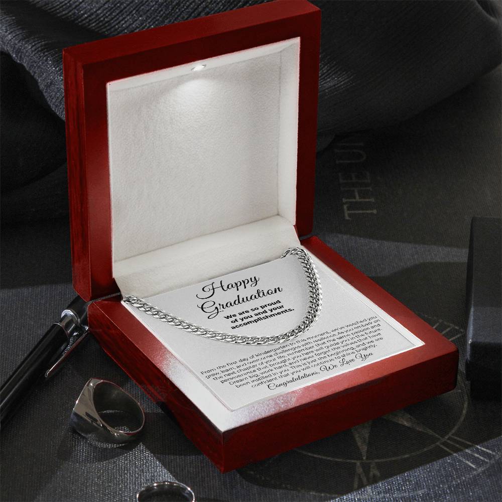 To Graduate - We Are So Proud - Cuban Link Necklace