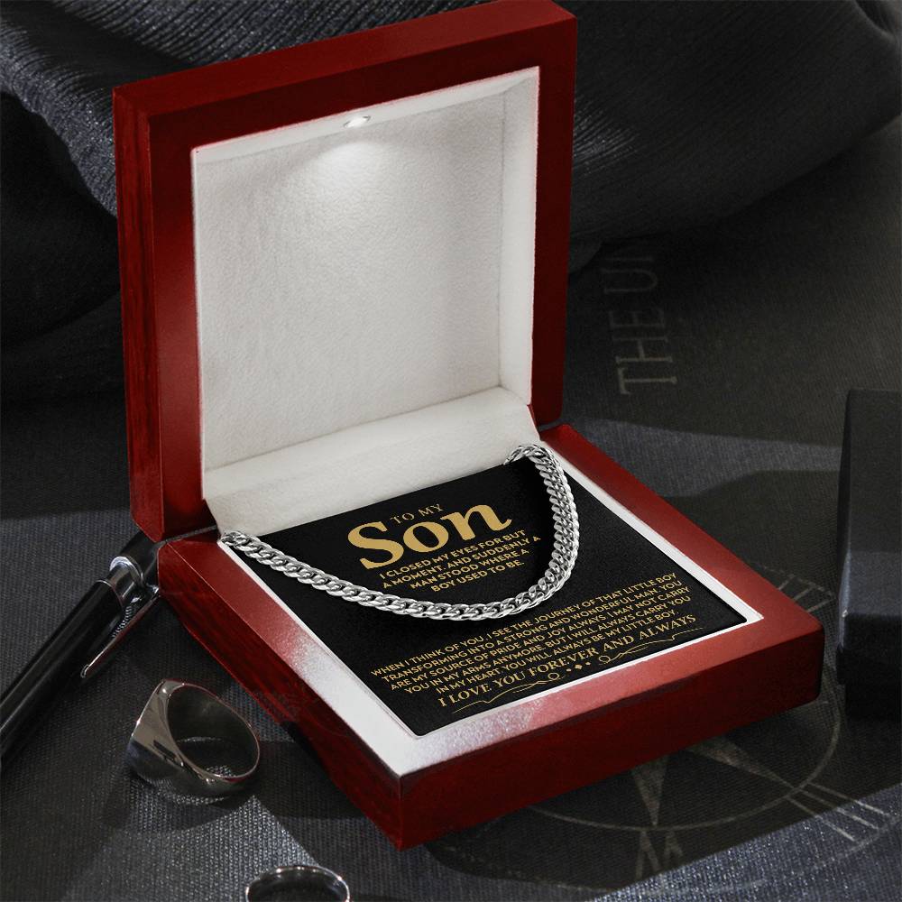 To My Son - Source Of Pride - Cuban Link Chain Necklace