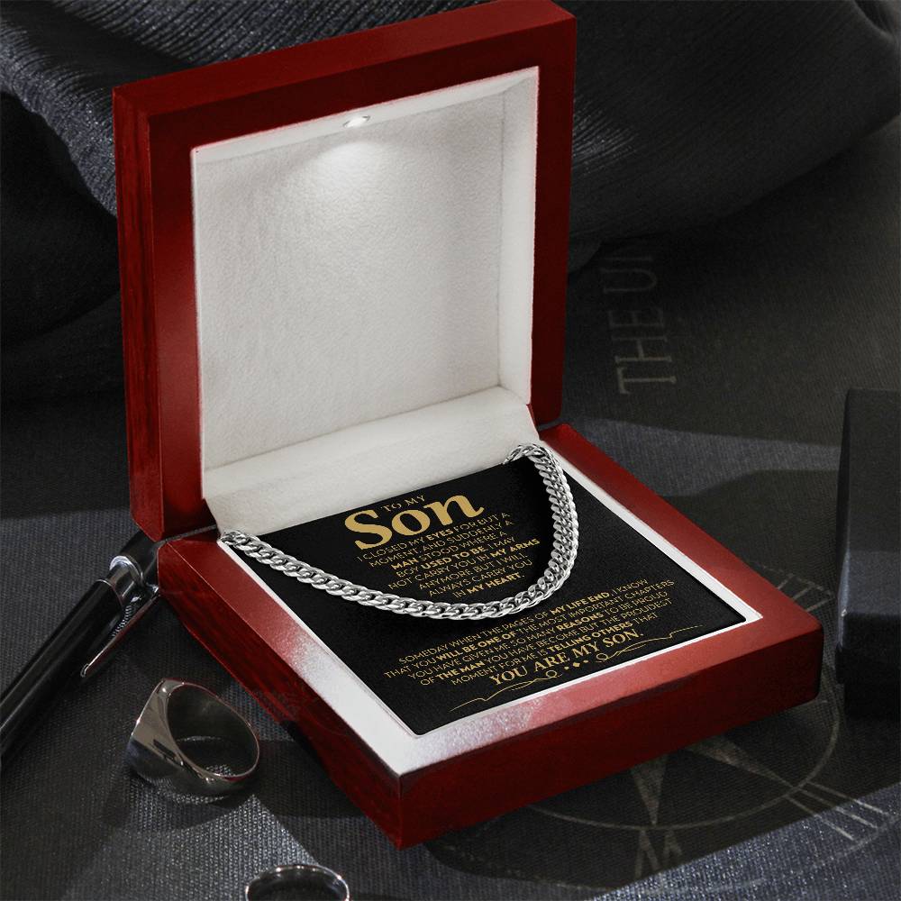 To My Son - Proudest Moment - Cuban Link Chain Necklace