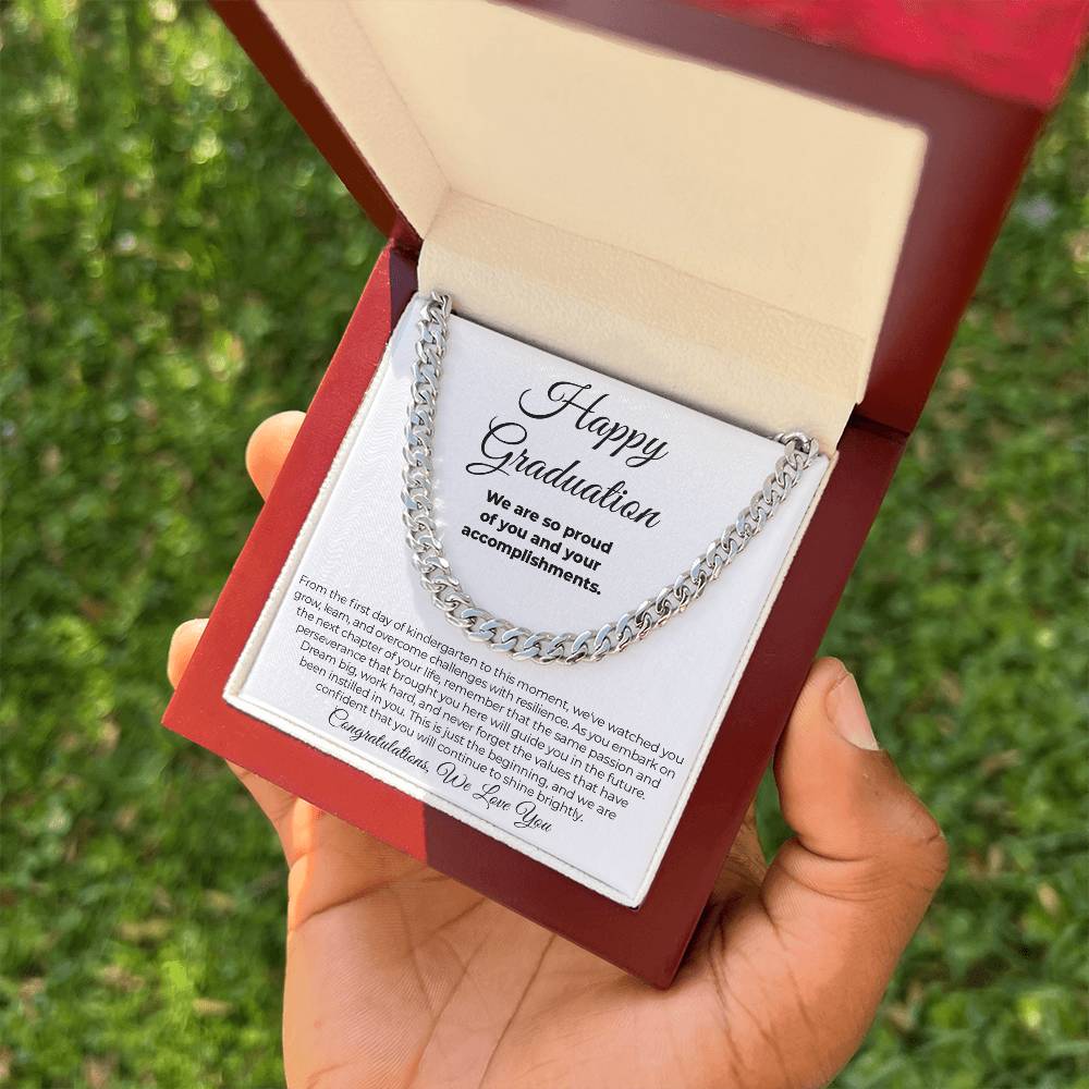 To Graduate - We Are So Proud - Cuban Link Necklace