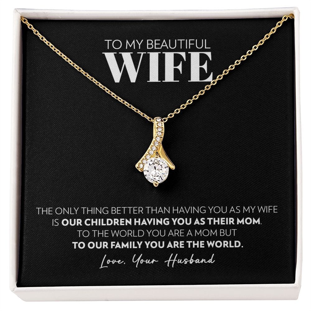 To My Wife - Only Thing Better (Black) - Alluring Beauty Necklace