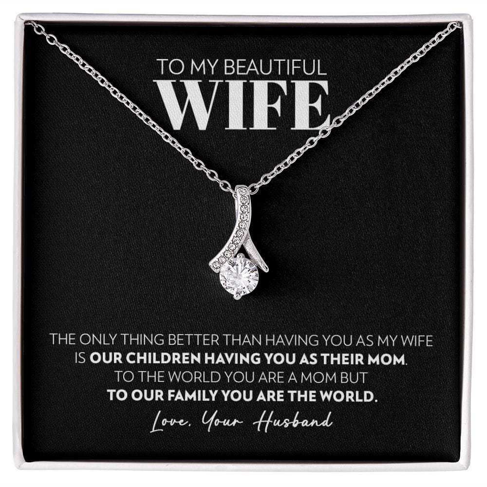 To My Wife - Only Thing Better (Black) - Alluring Beauty Necklace