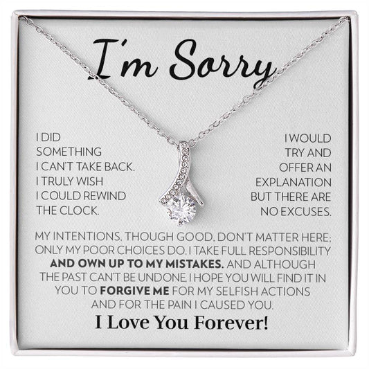 Apology Gift For Her - I'm Sorry - Full Responsibility - Alluring Beauty Necklace