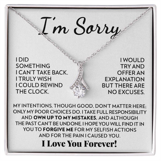 Apology Gift For Her - I'm Sorry - Full Responsibility - Alluring Beauty Necklace