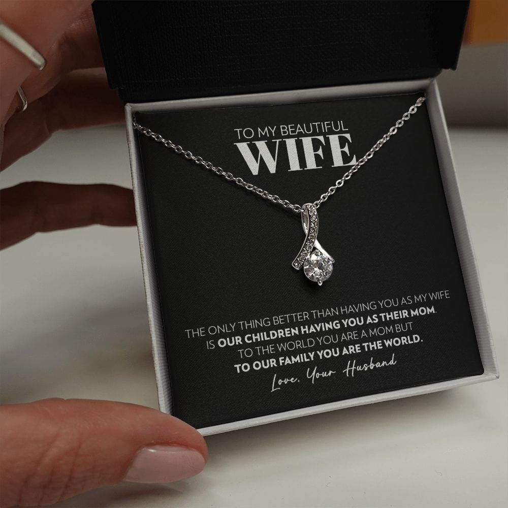 To My Wife - Only Thing Better (Black) - Alluring Beauty Necklace