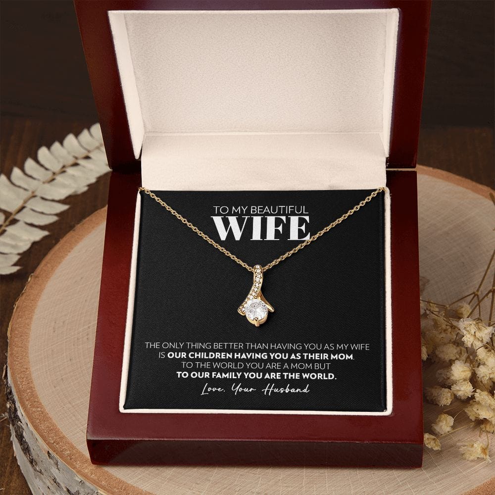 To My Wife - Only Thing Better (Black) - Alluring Beauty Necklace