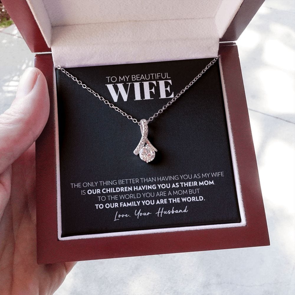 To My Wife - Only Thing Better (Black) - Alluring Beauty Necklace