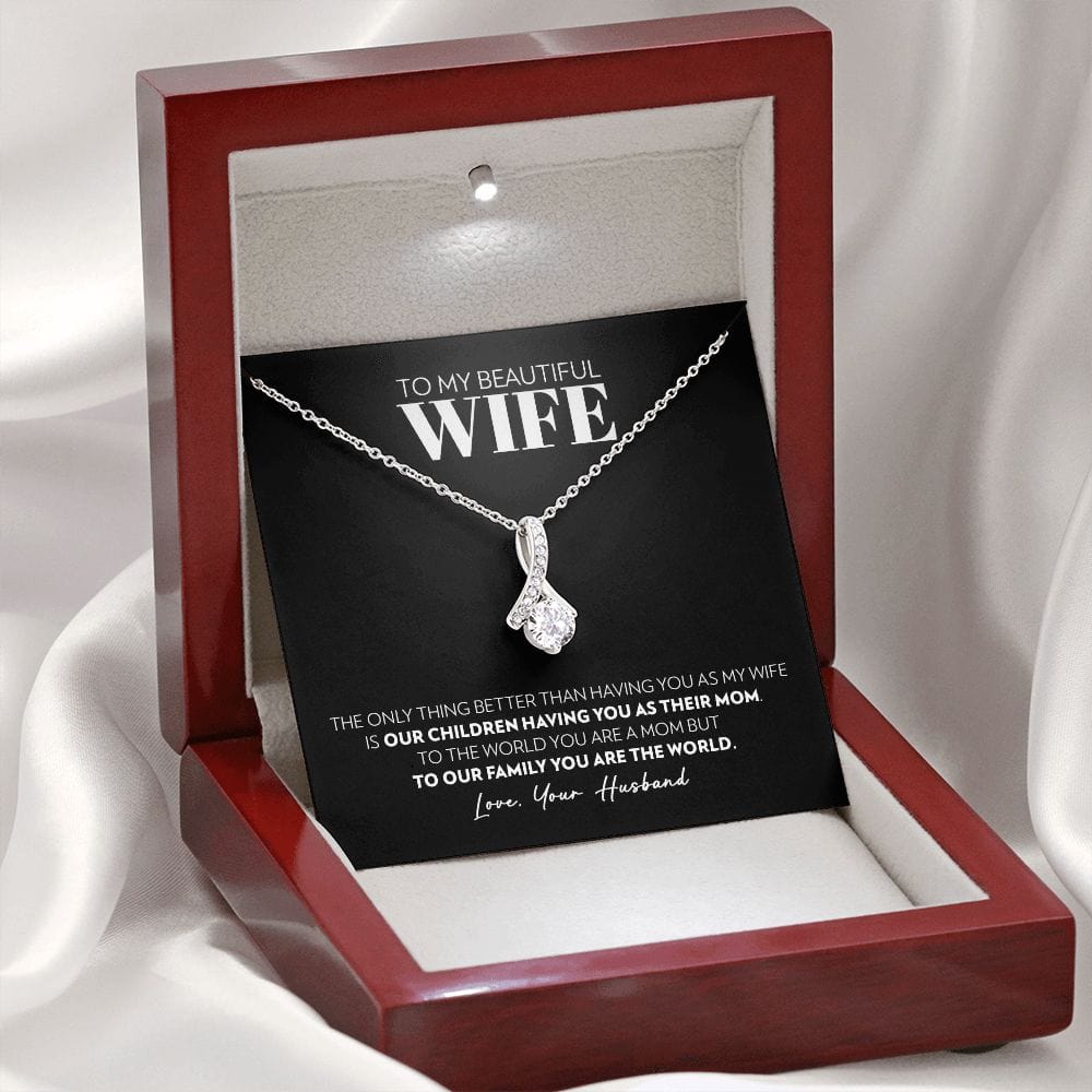 To My Wife - Only Thing Better (Black) - Alluring Beauty Necklace