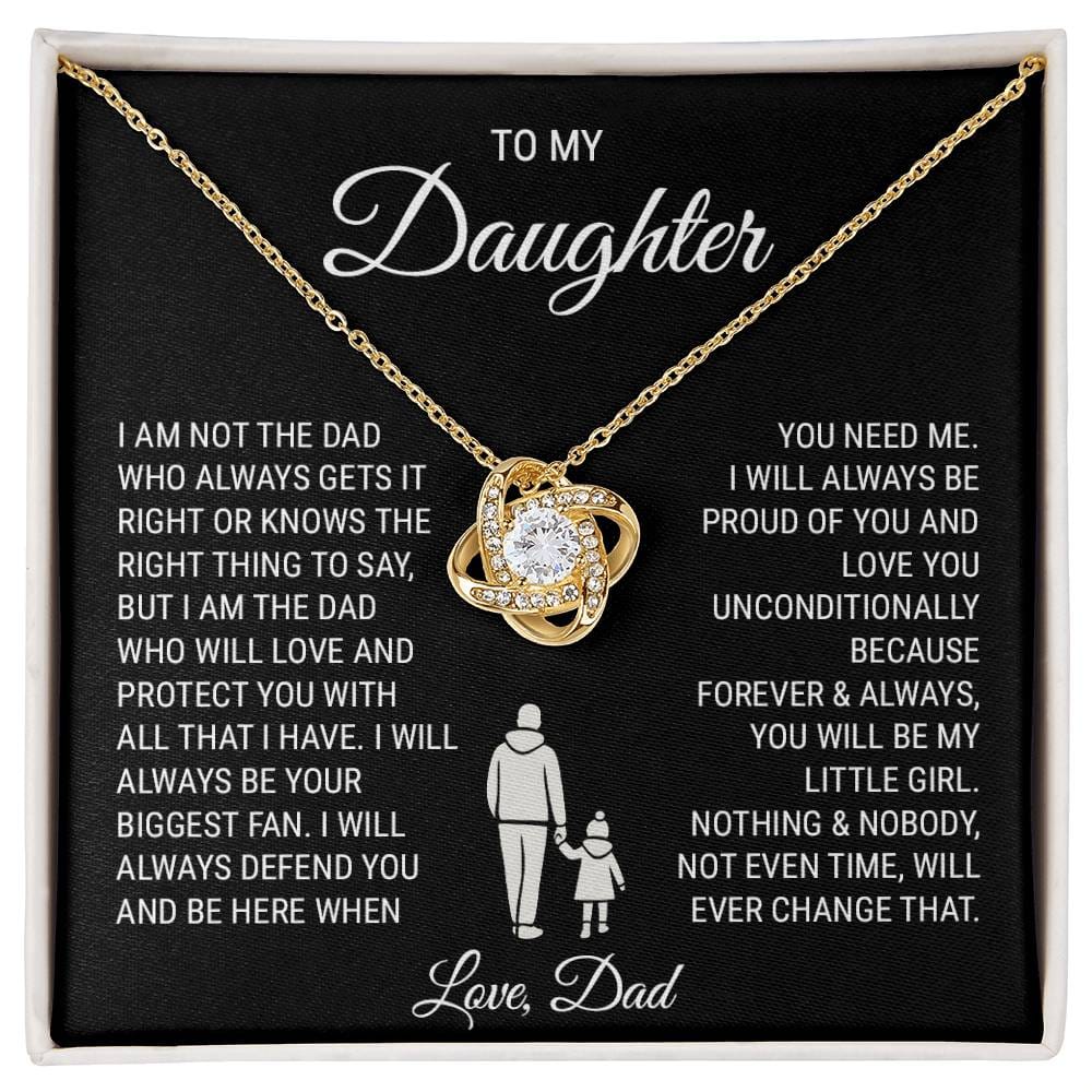 To My Daughter (from Dad) - With All That I Have - Love Knot Necklace