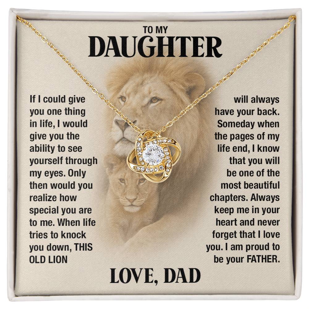 Dad to Daughter - This Old Lion - Love Knot Necklace