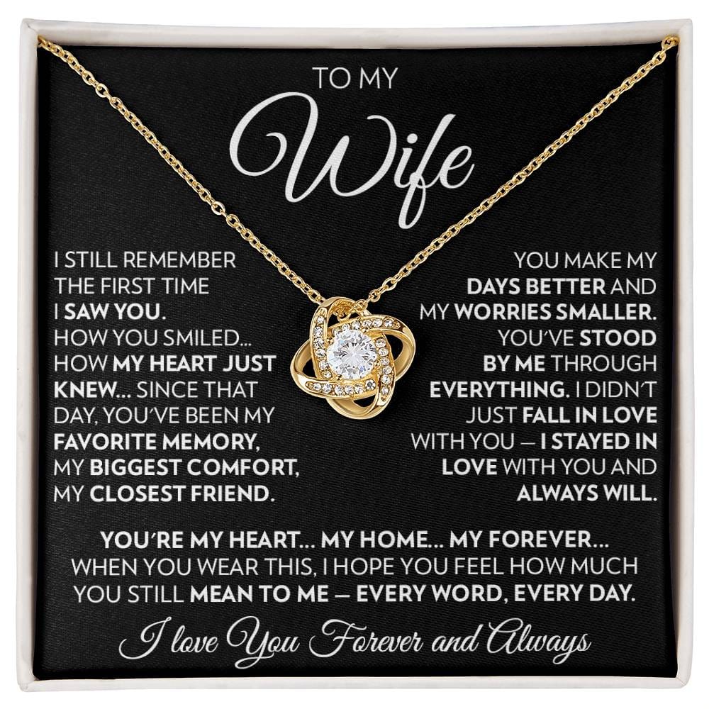 To My Wife - Every Day - Love Knot Necklace