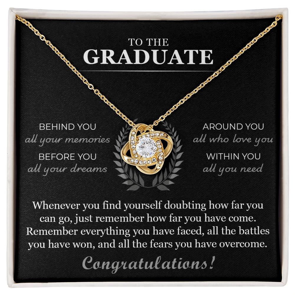 Graduation Gift for Her - Love Knot Necklace