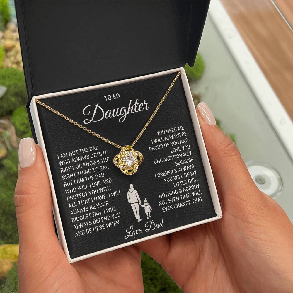 To My Daughter (from Dad) - With All That I Have - Love Knot Necklace