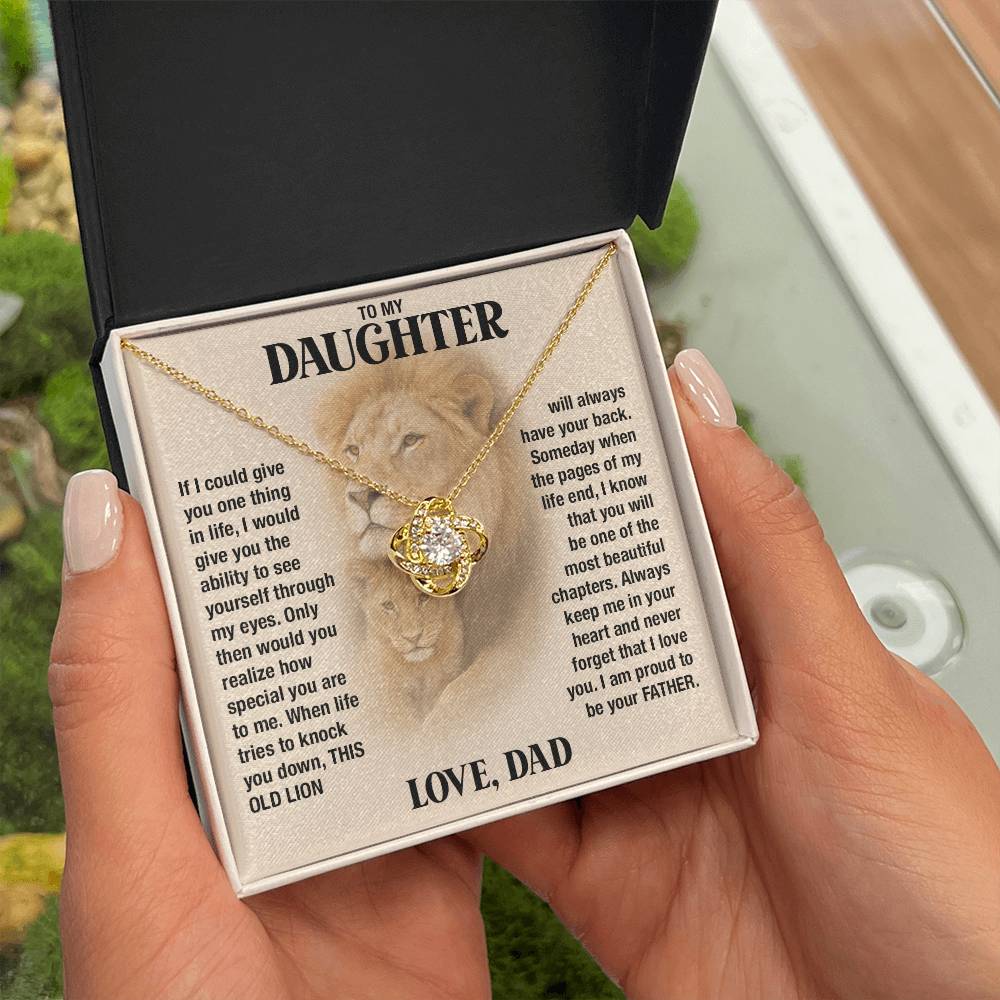 Dad to Daughter - This Old Lion - Love Knot Necklace