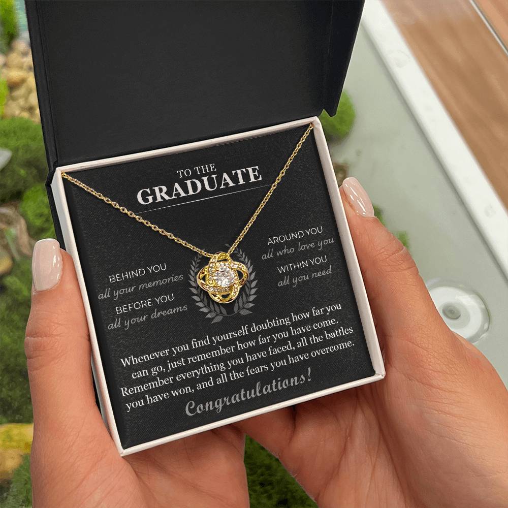 Graduation Gift for Her - Love Knot Necklace