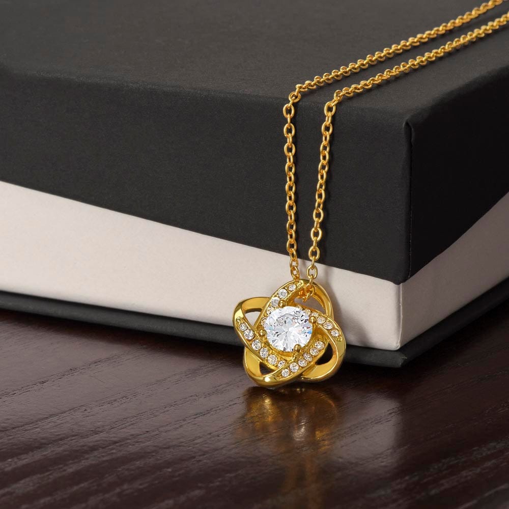 Granddaughter (From Grandpa) - This Old Lion - Love Knot Necklace - Custom Signature