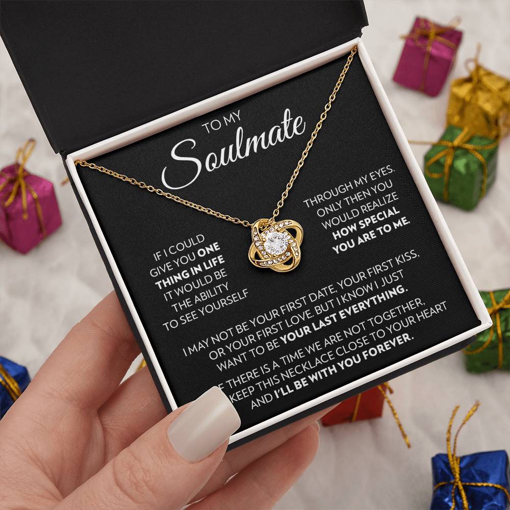 To Soulmate - With You Forever - Love Knot Necklace