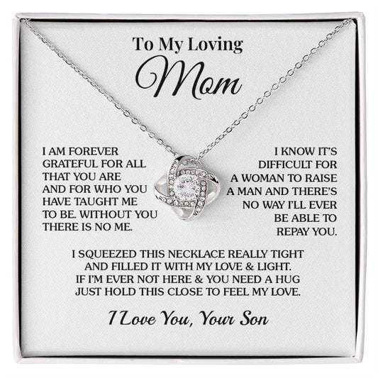 To Mom (From Son) - Love & Light - Love Knot Necklace