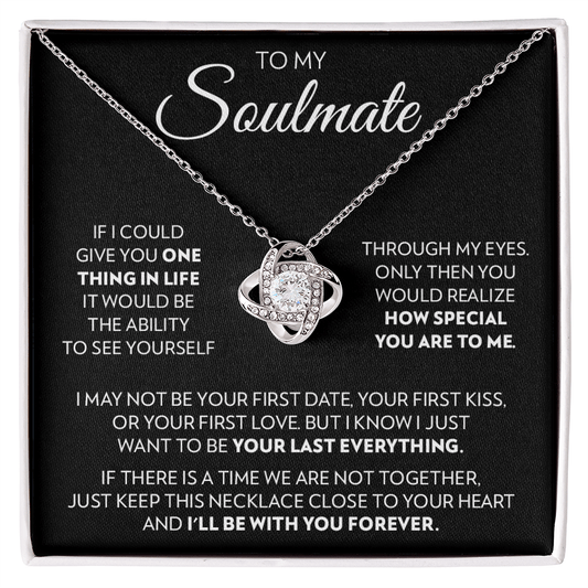 To Soulmate - With You Forever - Love Knot Necklace