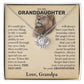 Granddaughter (From Grandpa) - This Old Lion - Love Knot Necklace - Custom Signature