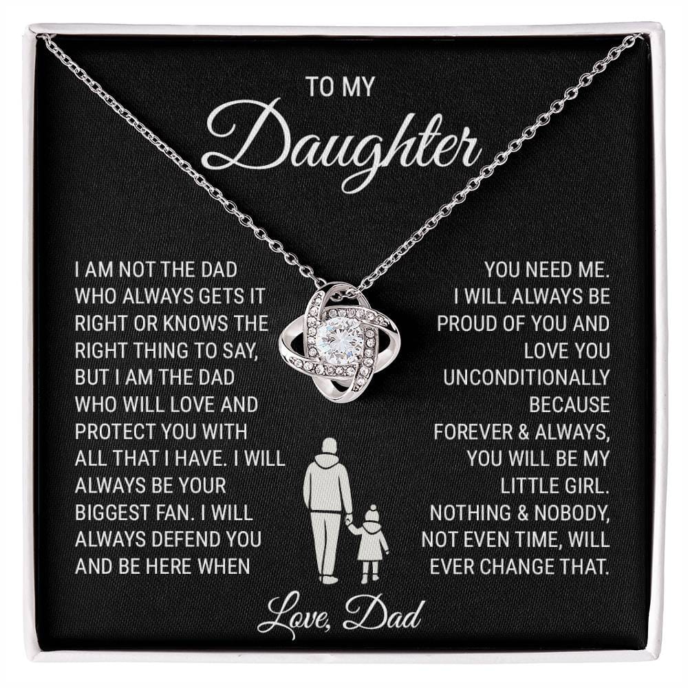 To My Daughter (from Dad) - With All That I Have - Love Knot Necklace
