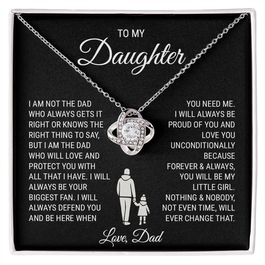 To My Daughter (from Dad) - With All That I Have - Love Knot Necklace