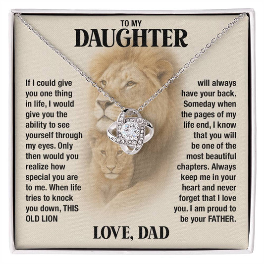 Dad to Daughter - This Old Lion - Love Knot Necklace