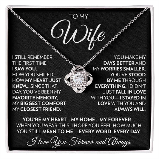 To My Wife - Every Day - Love Knot Necklace