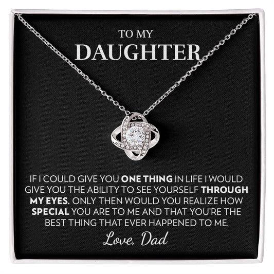 To My Daughter (From Dad) - Realize - Love Knot Necklace