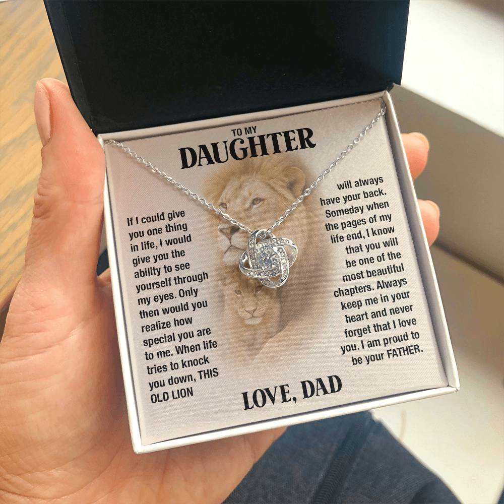 Dad to Daughter - This Old Lion - Love Knot Necklace