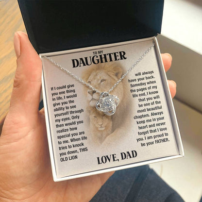 Dad to Daughter - This Old Lion - Love Knot Necklace