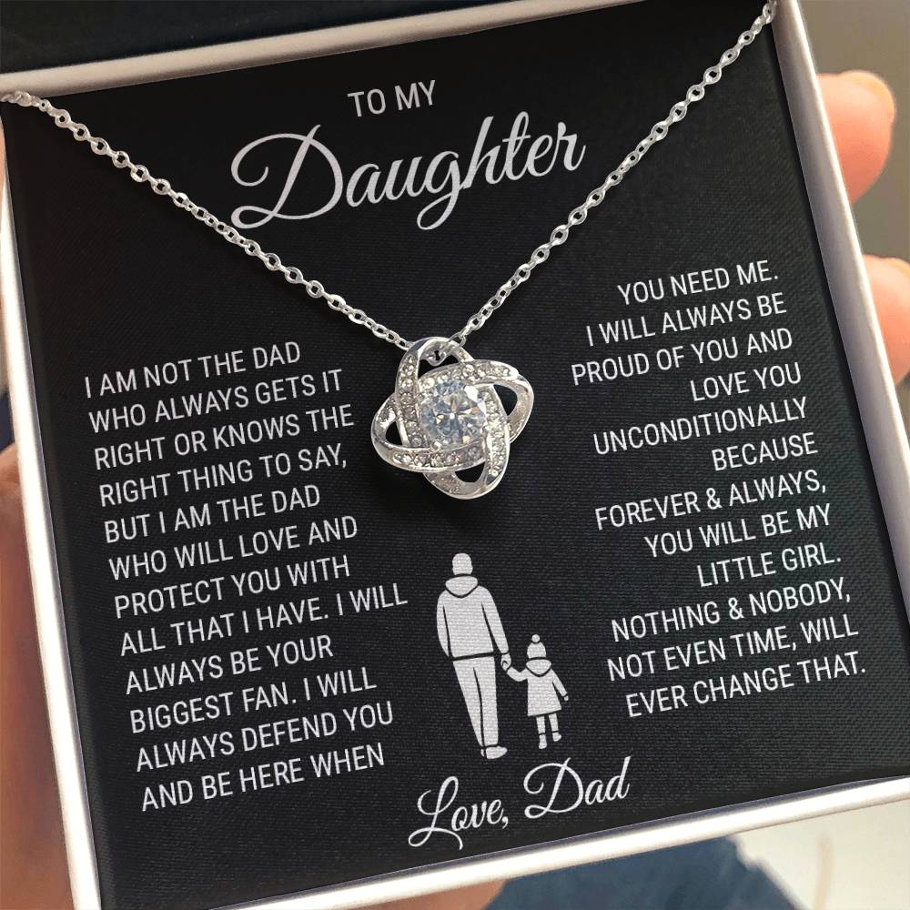 To My Daughter (from Dad) - With All That I Have - Love Knot Necklace