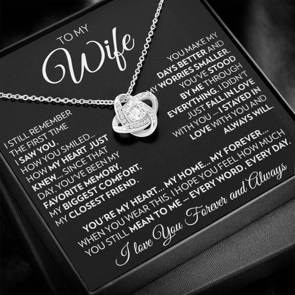 To My Wife - Every Day - Love Knot Necklace